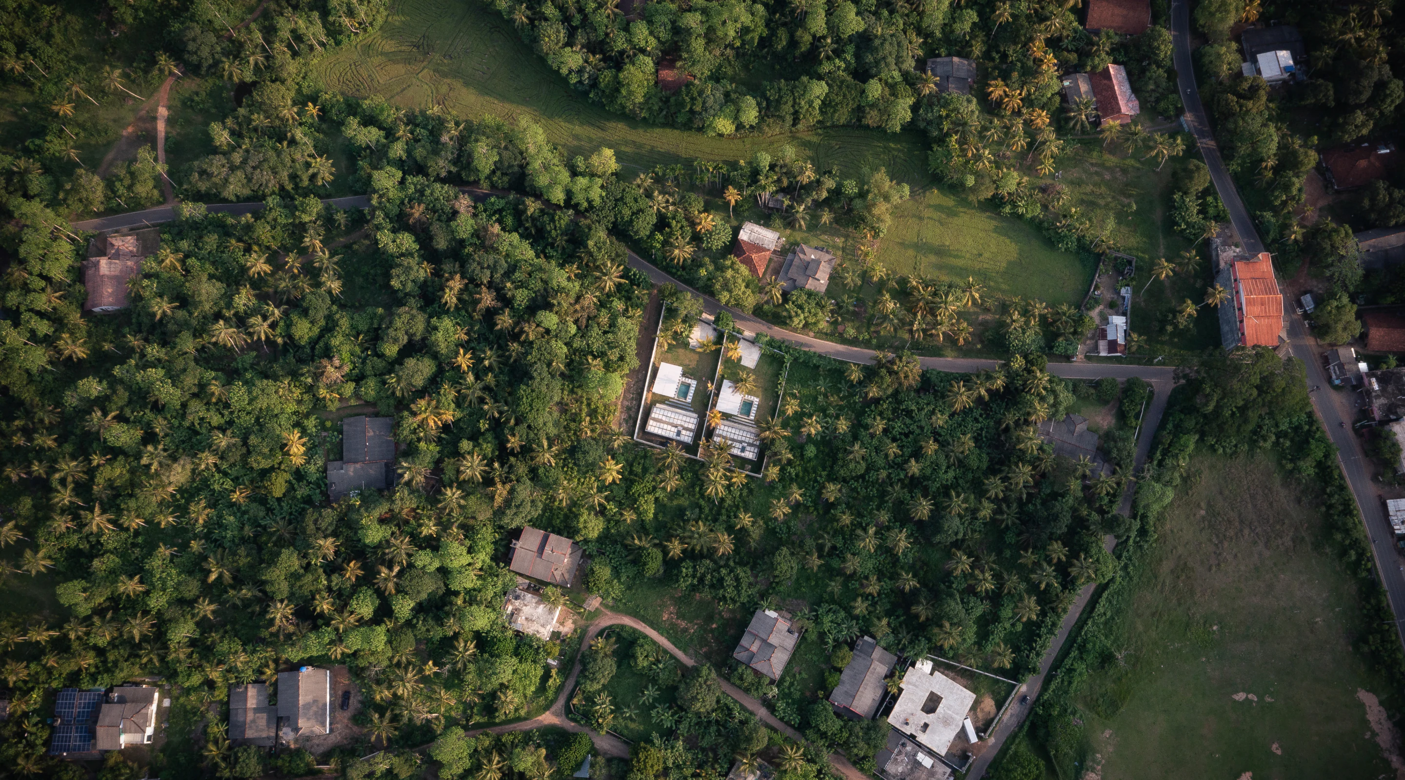 Ariel view of the villas